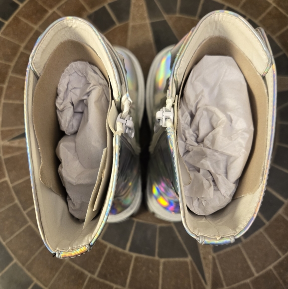 NIB Club Exx Dolls Kill Holographic Ice Breaker Platform Boots - Picture 8 of 12